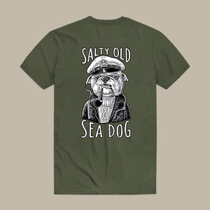 Salty Old Sea Dog Printed Men's T-shirt