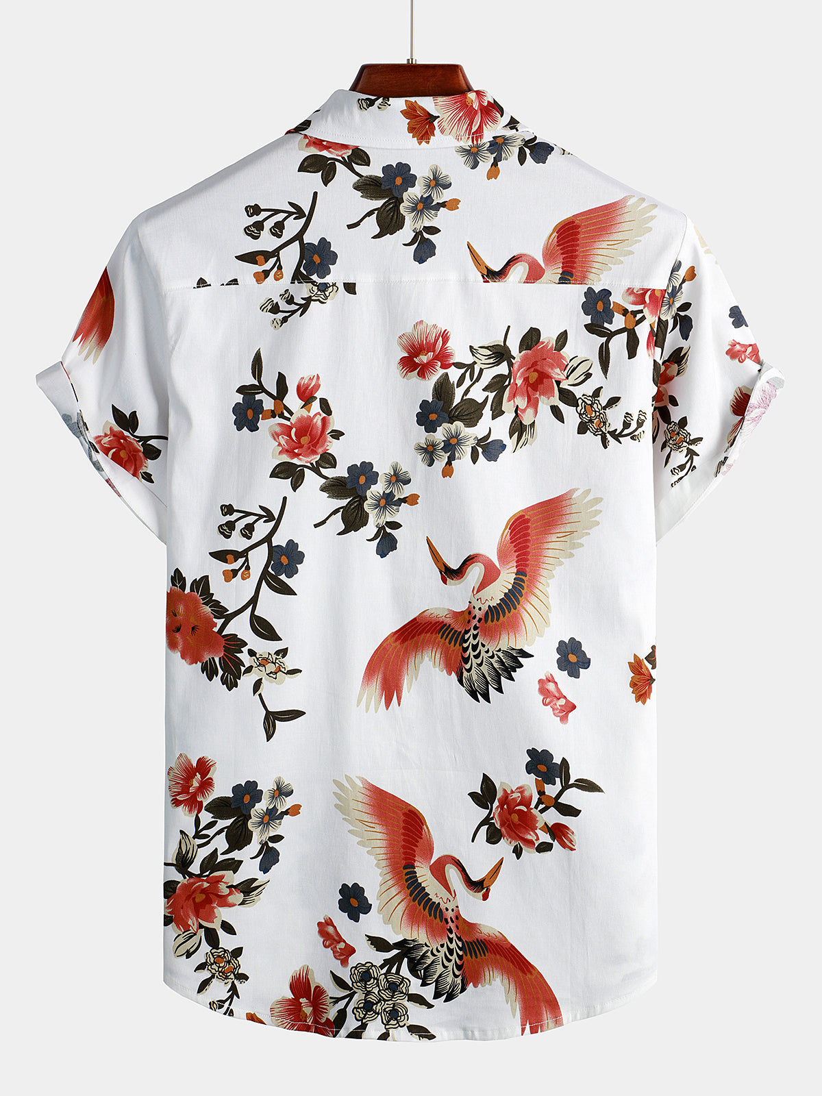 Men's Casual Floral Print Short Sleeve Shirt