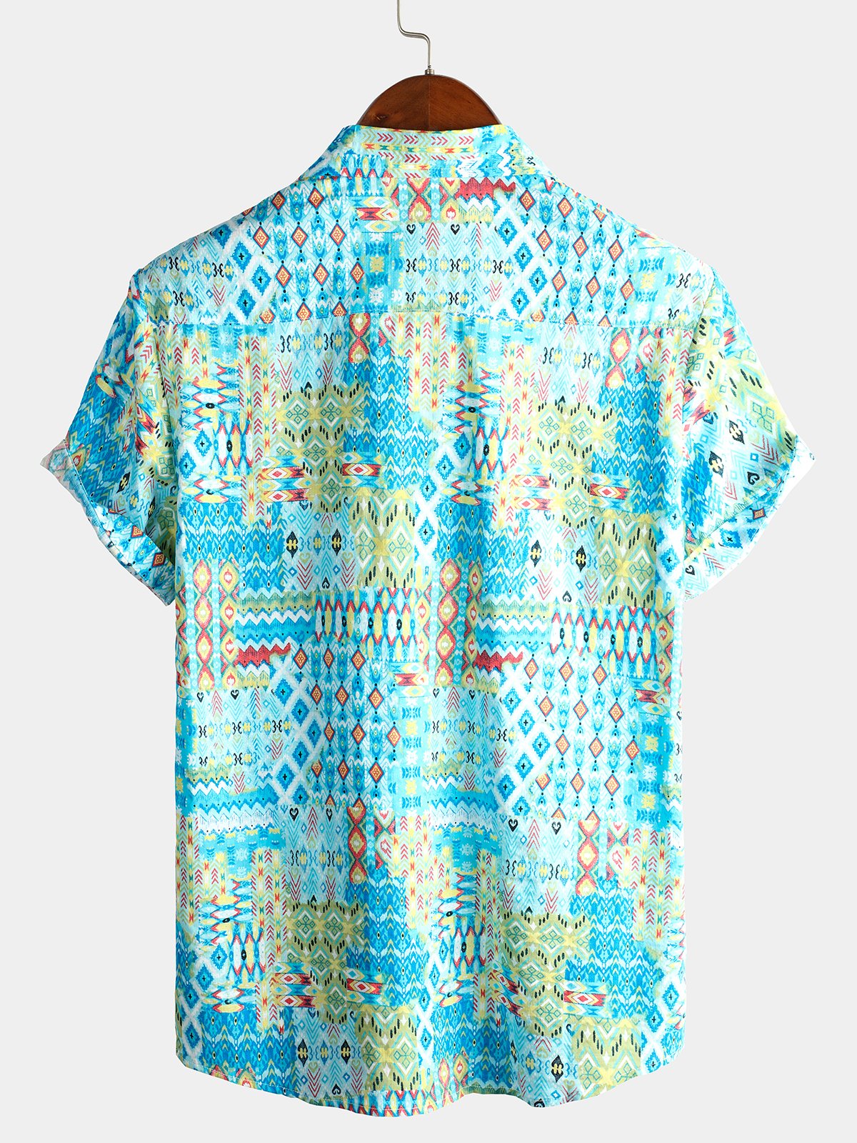 Men's Vintage Short Sleeve Cotton Retro Triba Shirt