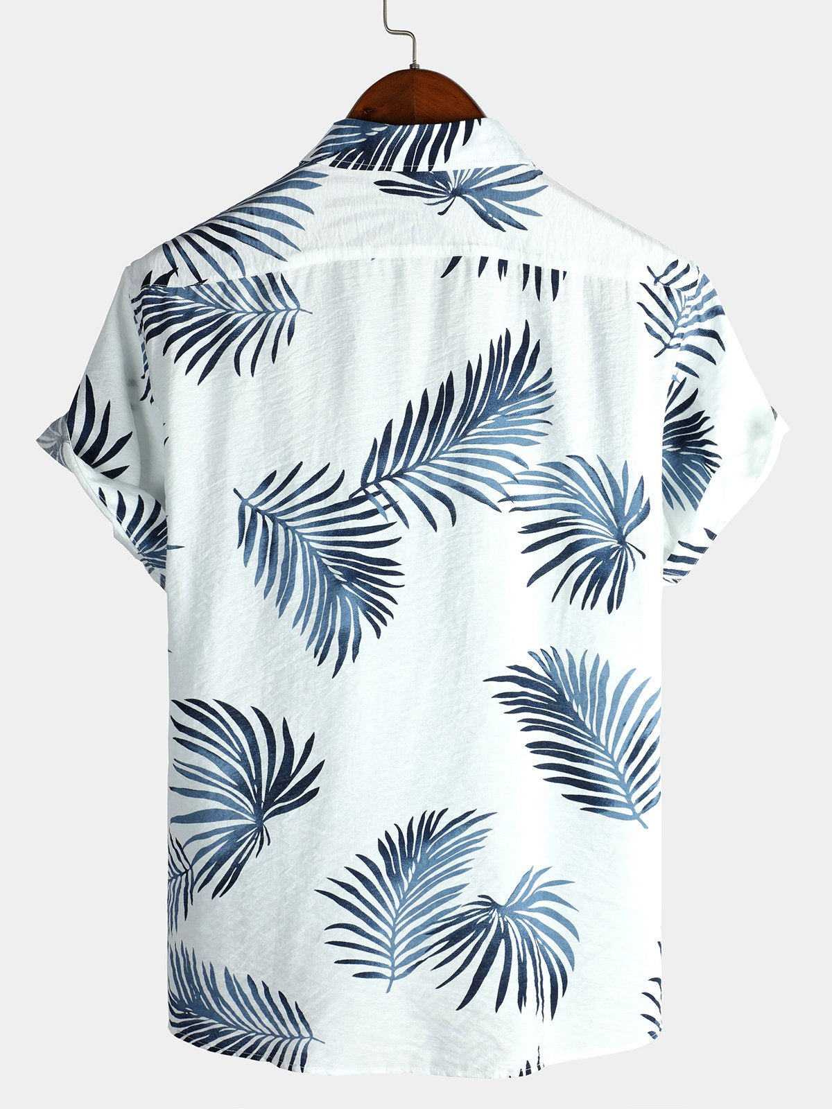 Men's Floral Holiday Cotton Summer Palm Tree Hawaiian Shirt