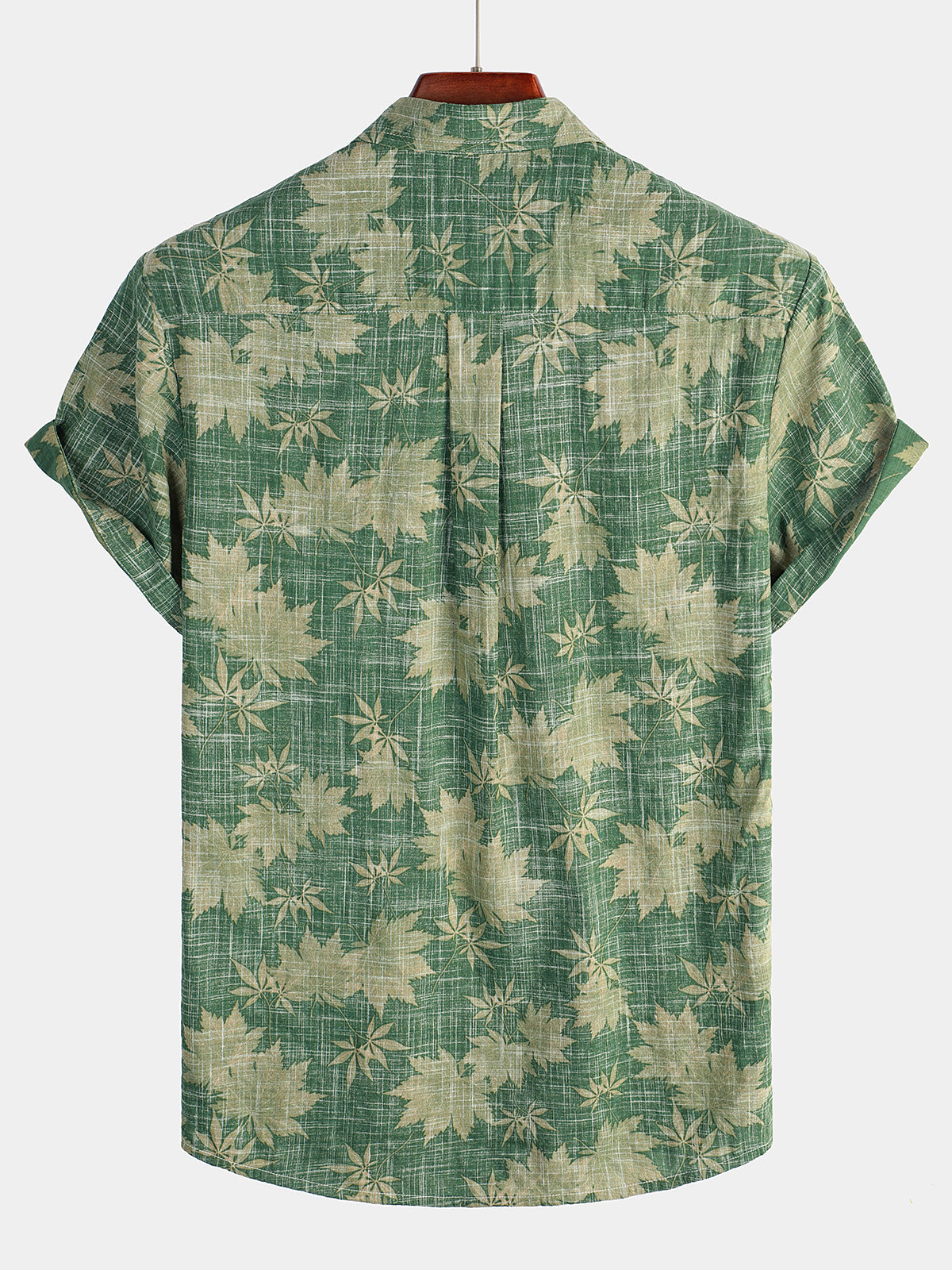 Men's Casual Holiday Leaf Pocket Hawaiian Retro Shirt