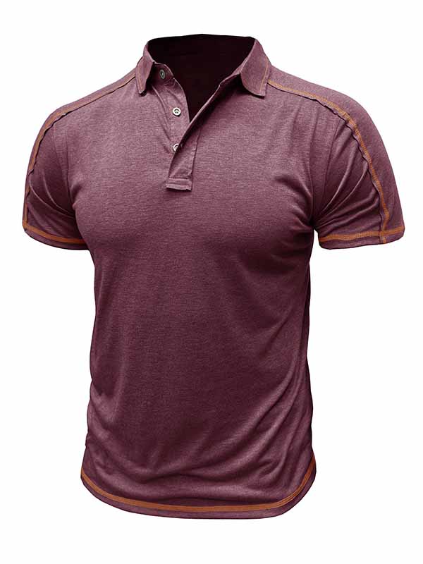 Men's Casual Basic Sports Short-Sleeved Polo Shirt