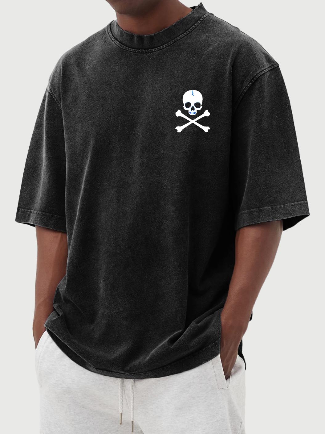 Men's 100% Cotton Halloween Simple Daily Casual Short Sleeved T-shirt