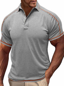 Men's Casual Basic Sports Short-Sleeved Polo Shirt