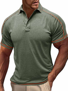 Men's Casual Basic Sports Short-Sleeved Polo Shirt