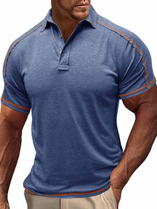 Men's Casual Basic Sports Short-Sleeved Polo Shirt