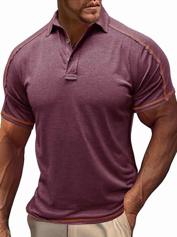 Men's Casual Basic Sports Short-Sleeved Polo Shirt