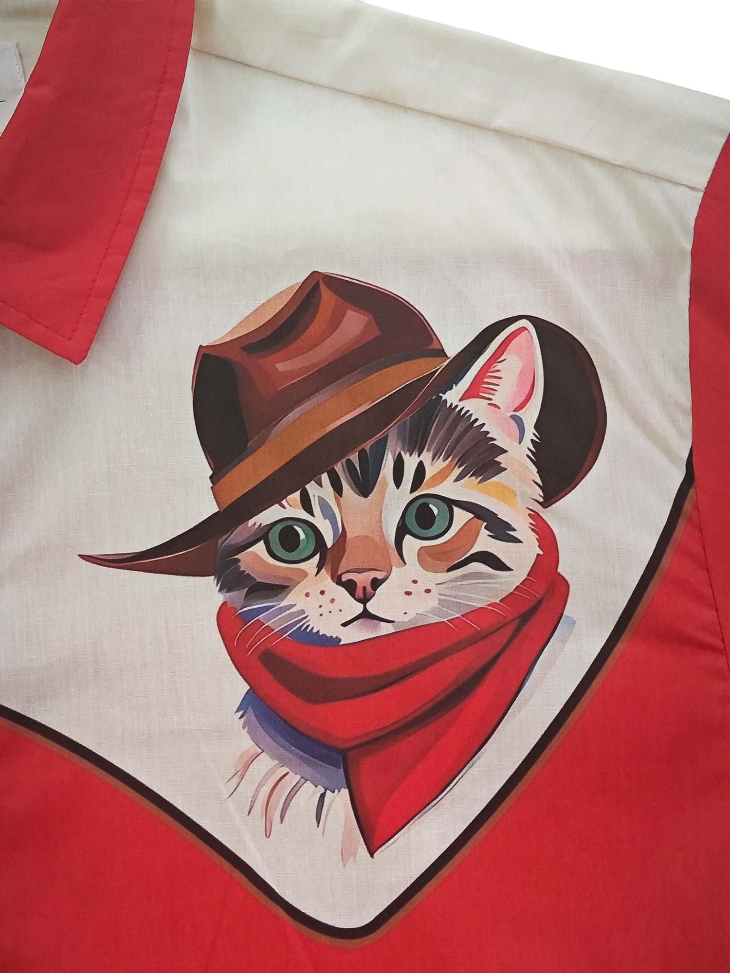 Western Cowcat - 100% Cotton Shirt