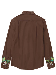 Butterfly On A Branch - 100% Cotton Long Sleeves Shirt