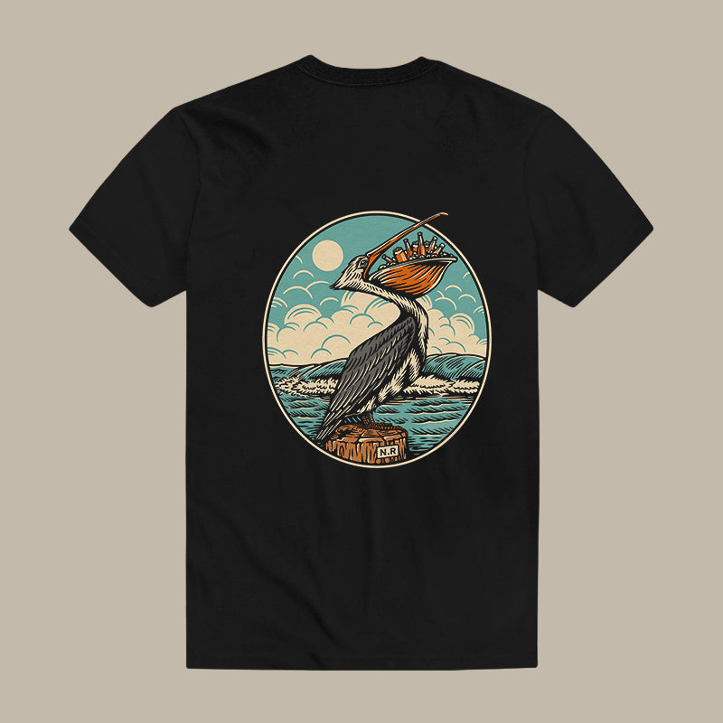 Vintage Pelican Printed Men's T-shirt