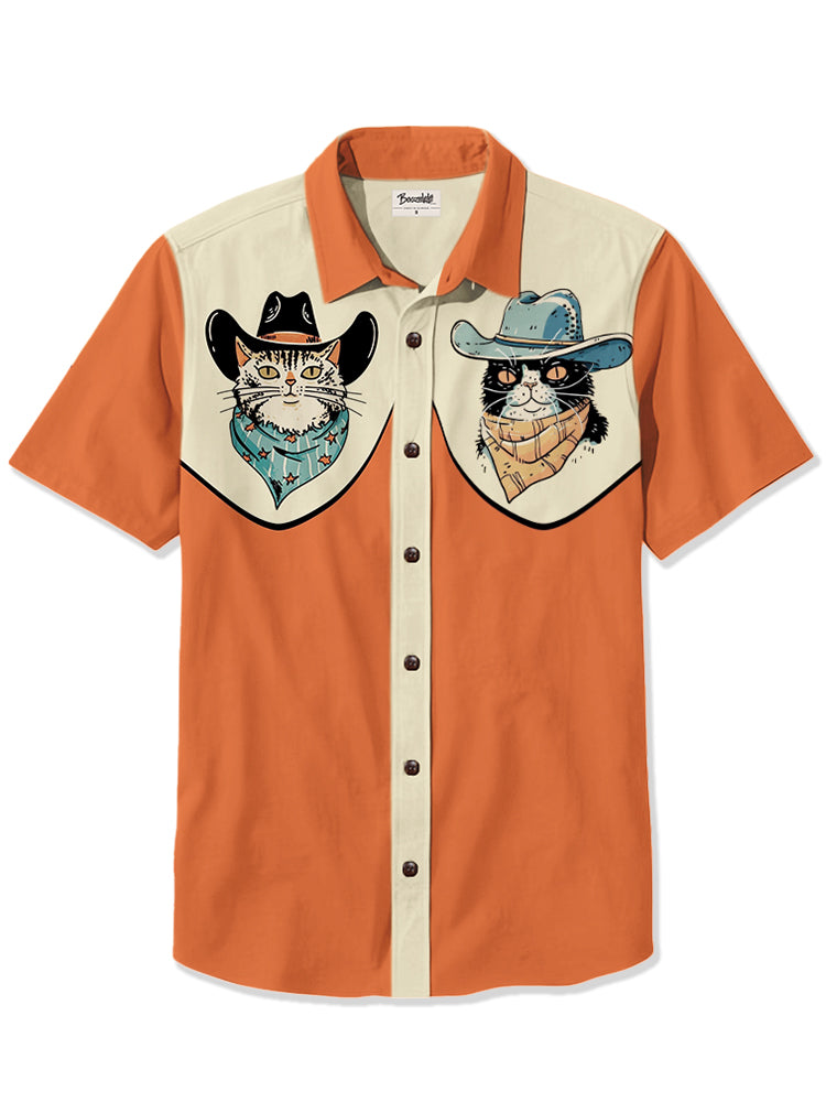 Western Cowcat - 100% Cotton Shirt