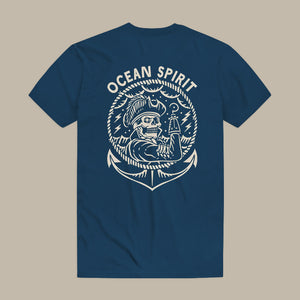 Ocean Spirit Skull Printed Men's T-shirt