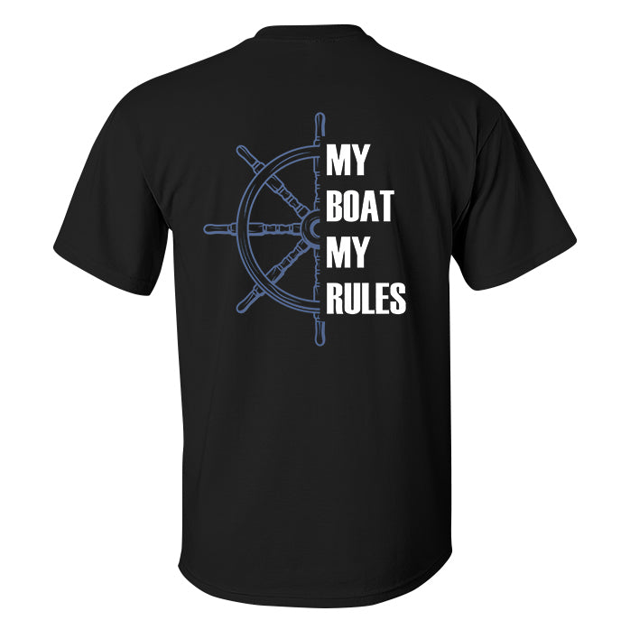 My Boat My Rules Printed Men's T-shirt