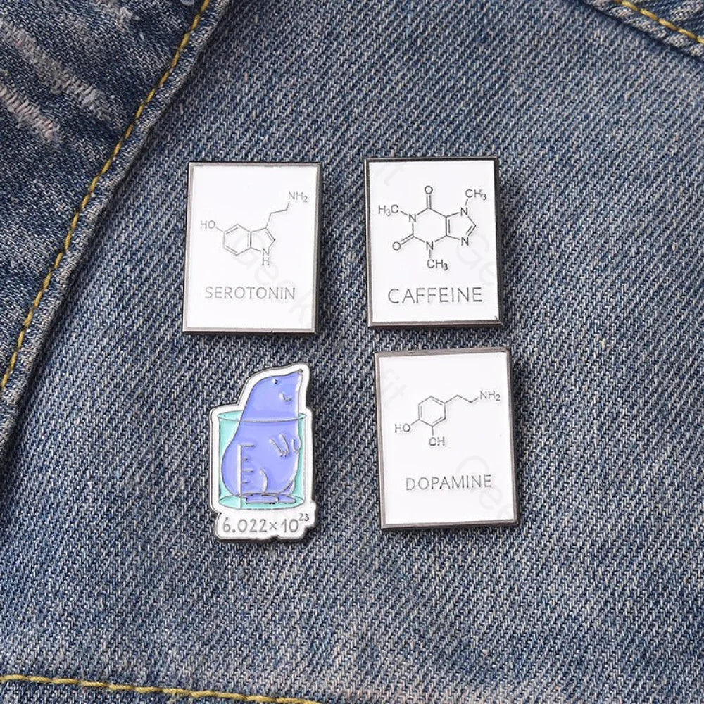 Chemical Equation Enamel Pins - Geeksoutfit