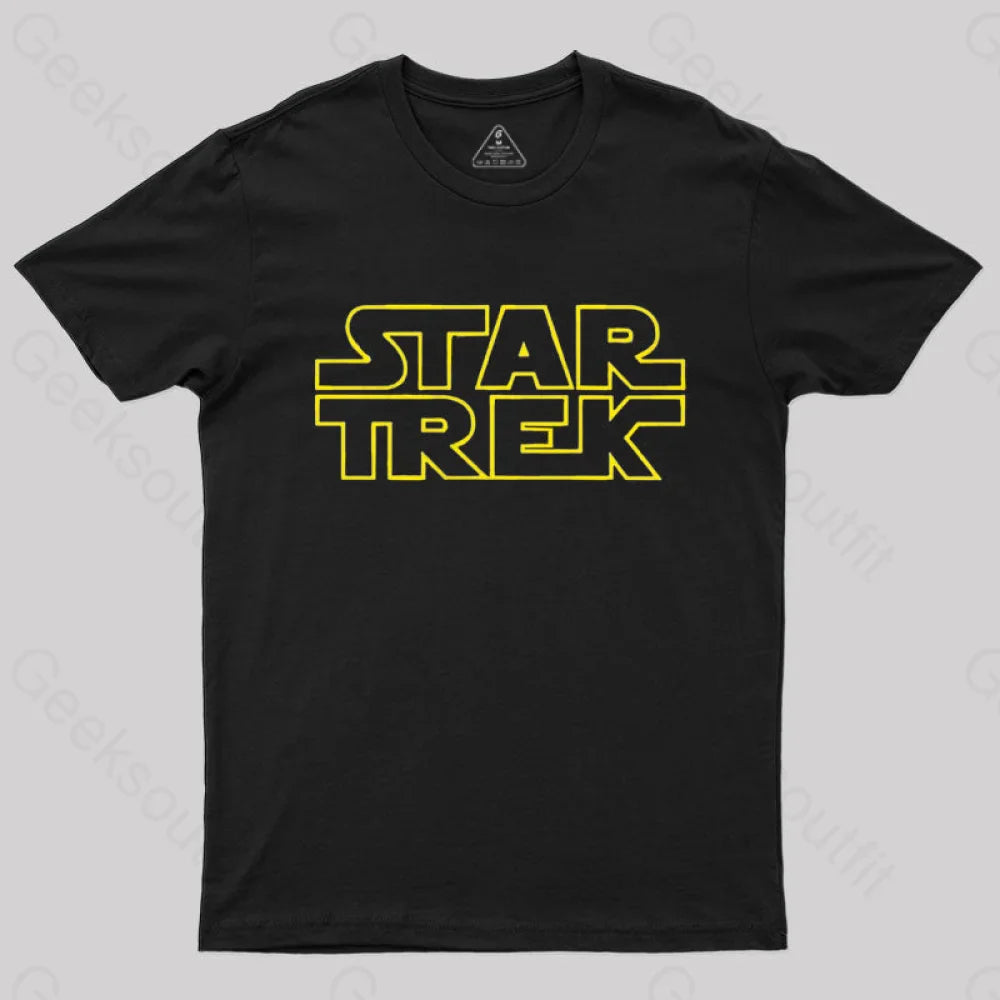 Cosmic Voyage Sw Parody Nerd T-Shirt Black / S