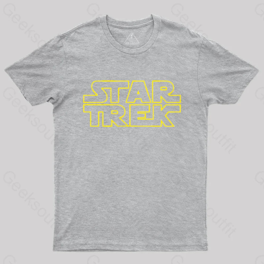 Cosmic Voyage Sw Parody Nerd T-Shirt Grey / S