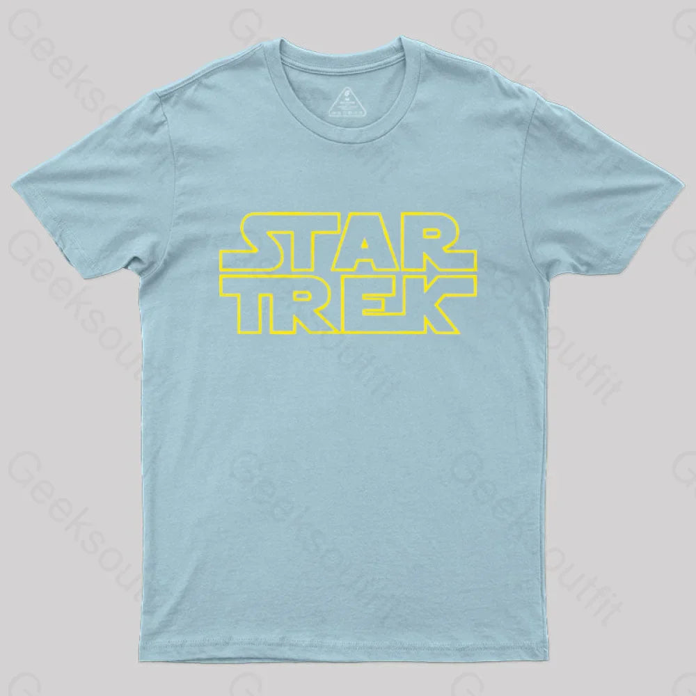 Cosmic Voyage Sw Parody Nerd T-Shirt Light Blue / S