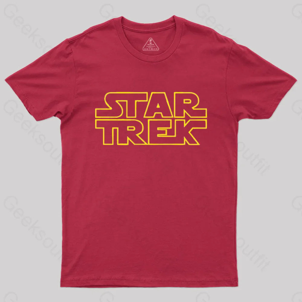 Cosmic Voyage Sw Parody Nerd T-Shirt Red / S