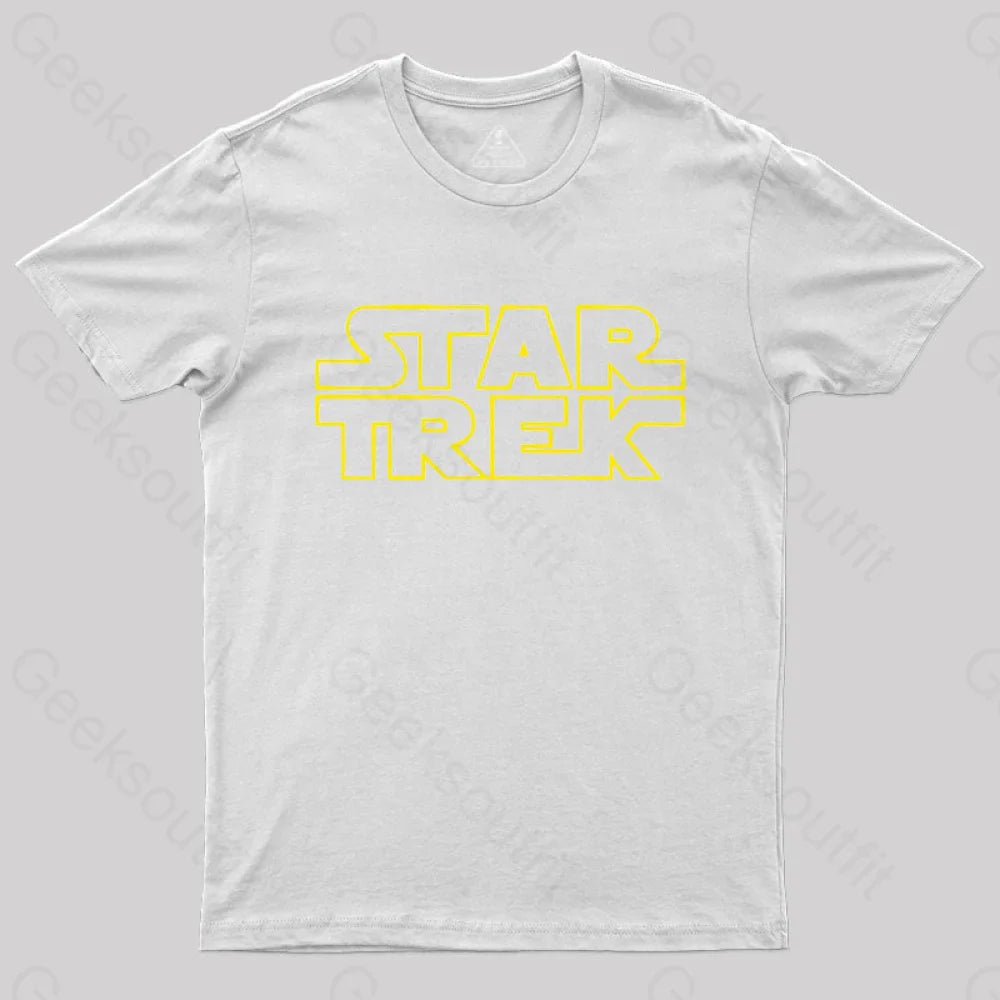 Cosmic Voyage Sw Parody Nerd T-Shirt White / S