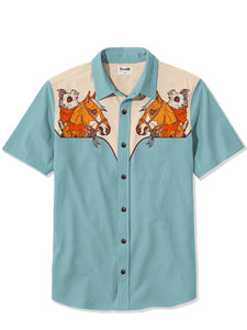 Western Dog On Horse - 100% Cotton Shirt