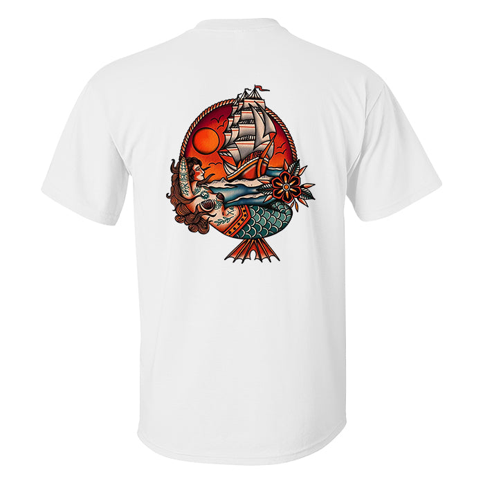 Ocean Legend Mermaid Printed Men's T-shirt