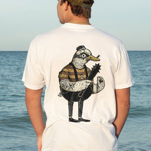 Animal Gangsters Seagull Printed Men's T-shirt