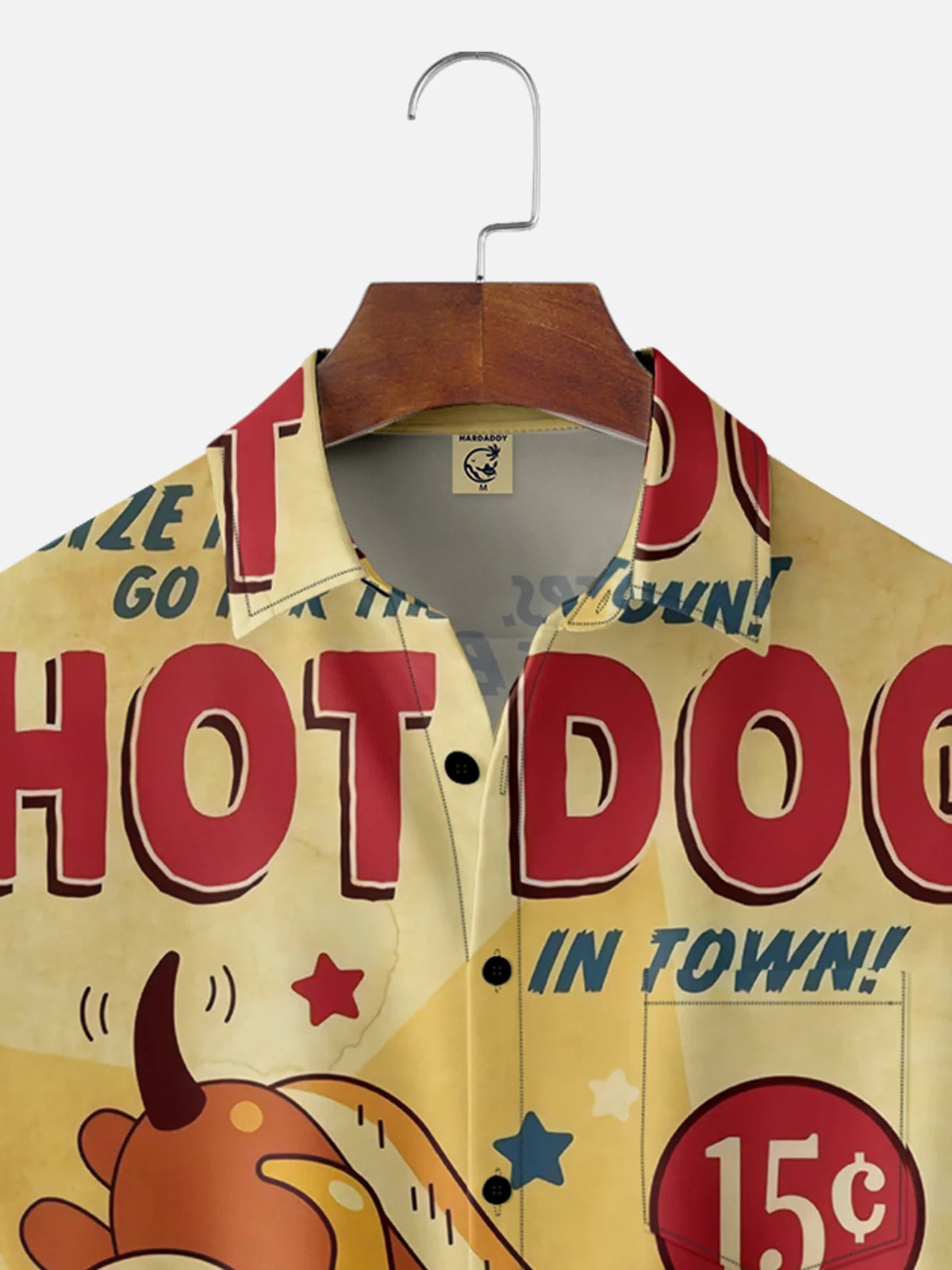 Moisture-wicking Breathable BBQ Hot Dog Dachshund Chest Pocket Hawaiian Shirt