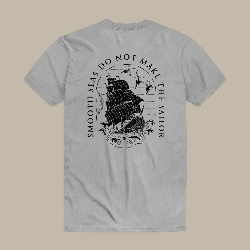 Smooth Seas Do Not Make The Sailor Print Men's T-shirt