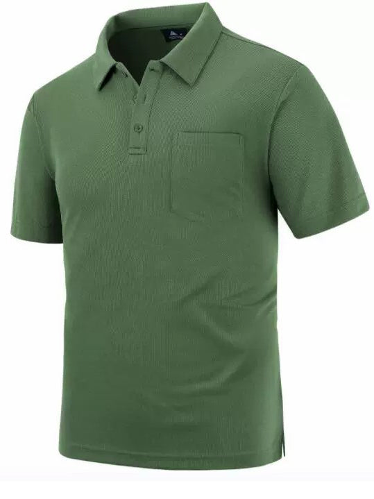 Men's Casual Business Lapel Pocket Polo Shirt-Tomanvery