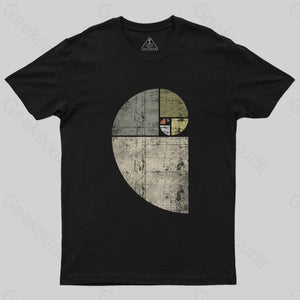 Distressed Fibonacci Spiral T-Shirt - Geeksoutfit