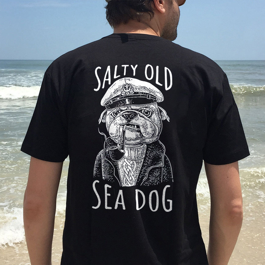 Salty Old Sea Dog Printed Men's T-shirt