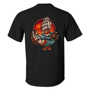 Ocean Legend Mermaid Printed Men's T-shirt