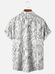 Moisture-wicking The Rhythm of Life Chest Pocket Hawaiian Shirt