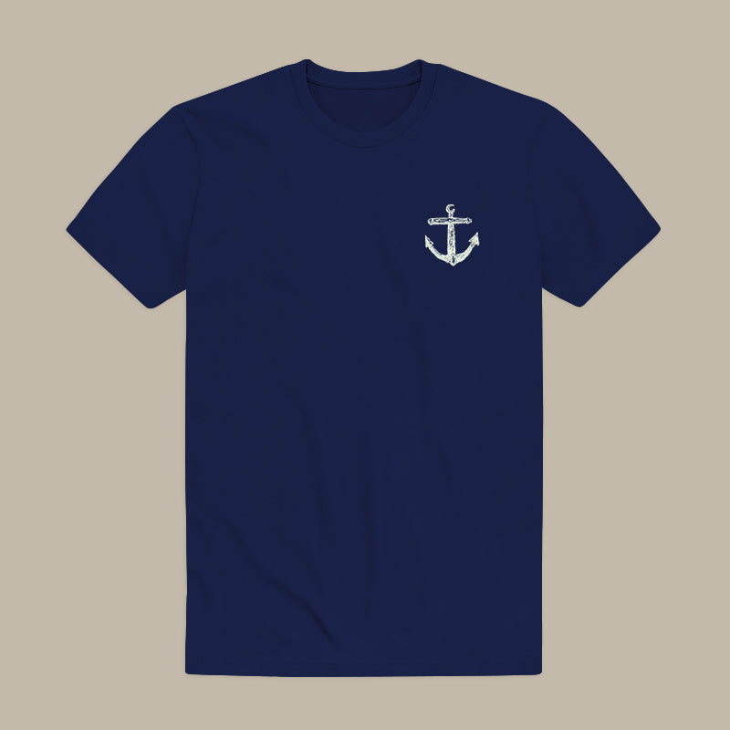 Anchor Deep Your Soul To Keep In These Deep Blue Seas Printed Men's T-shirt