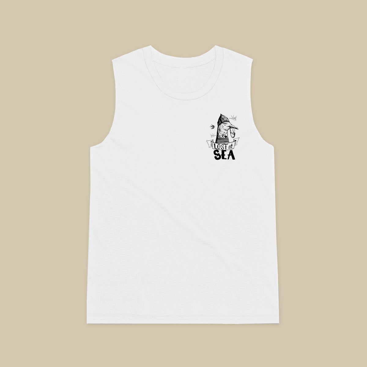 Lost At Sea Printed Men's Tank