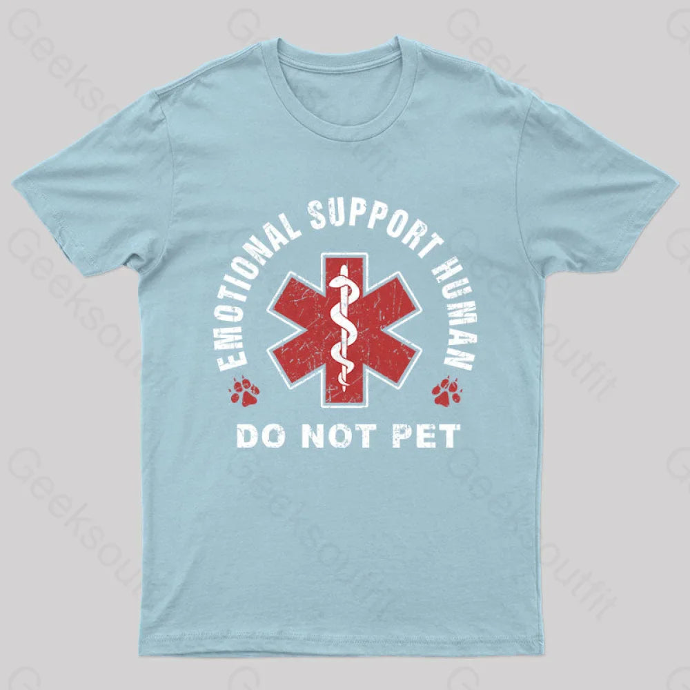 Emotional Support Human T-Shirt Light Blue / S