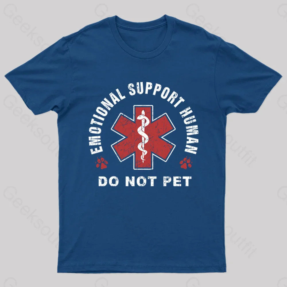 Emotional Support Human T-Shirt Navy / S