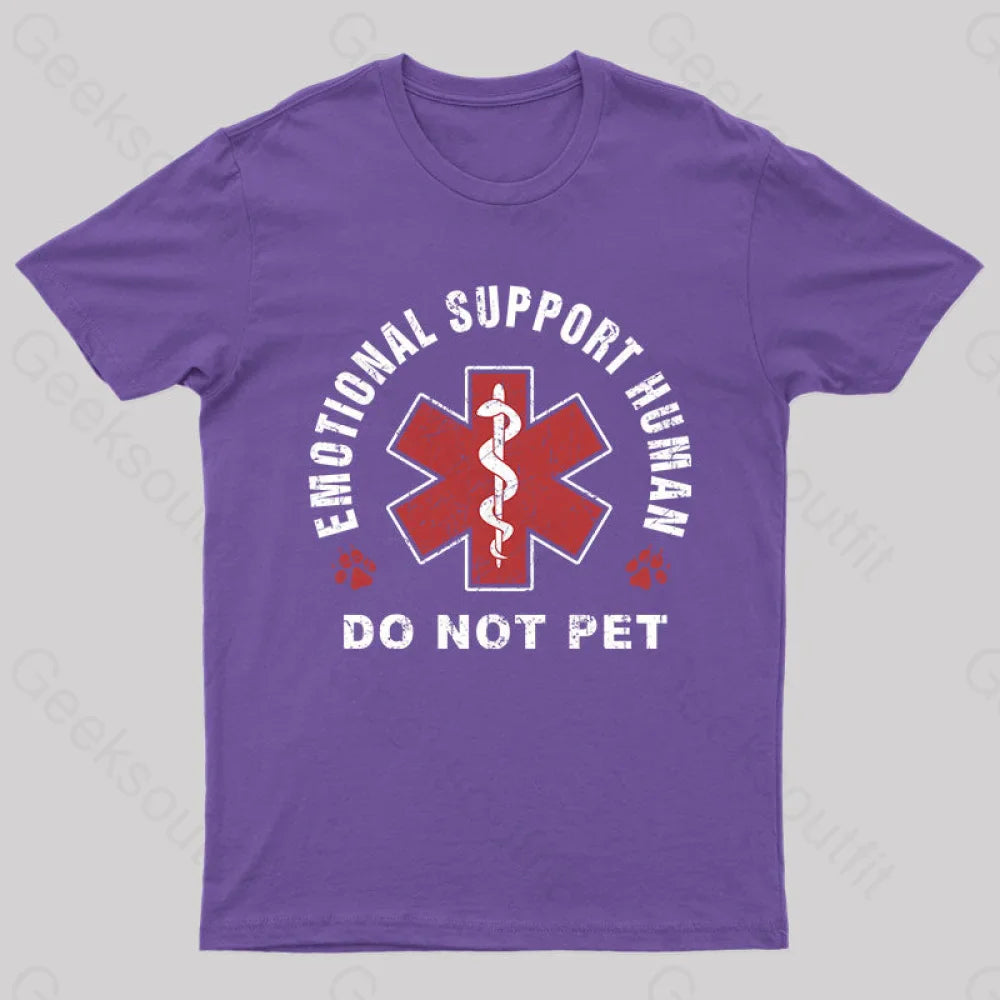 Emotional Support Human T-Shirt Purple / S