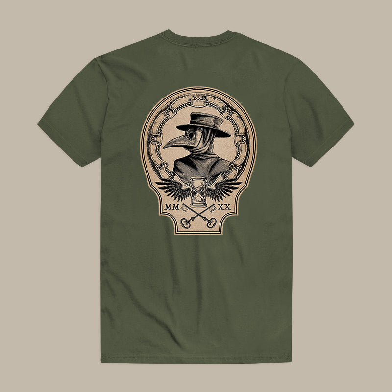 Vintage Plague Doctor Print Men's T-shirt