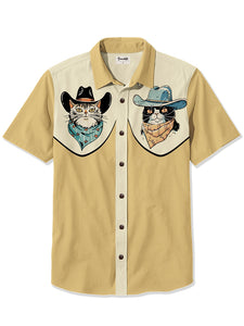 Western Cowcat - 100% Cotton Shirt