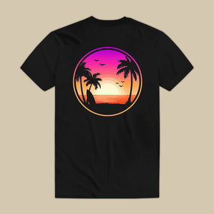 Sunset Beach Printed Men's T-shirt