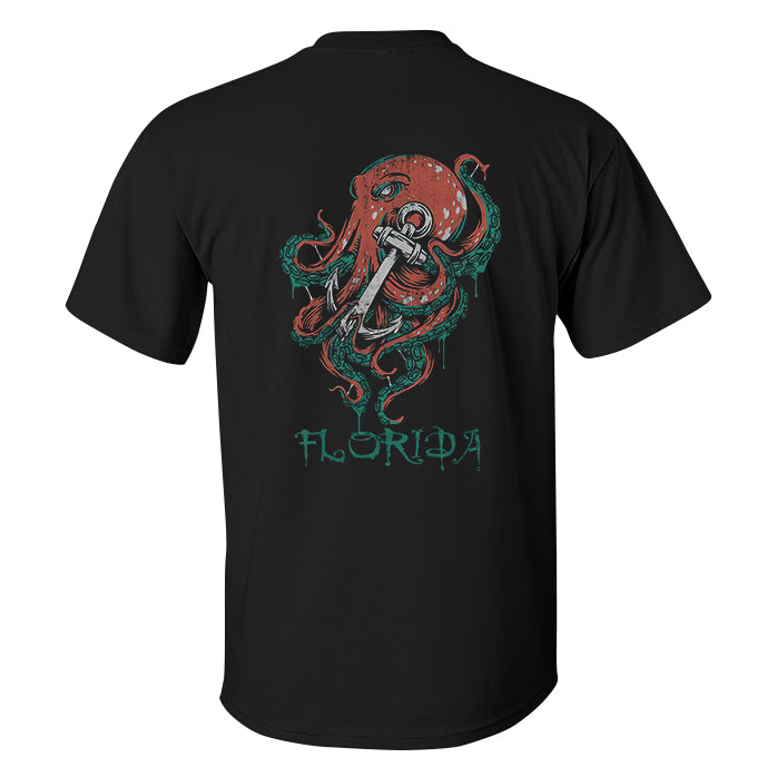 Florida Octopus Printed Men's T-shirt