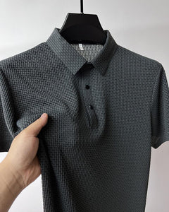 Men's Comfortable and Breathable Summer Mesh Waffle Short Sleeve Polo Shirt