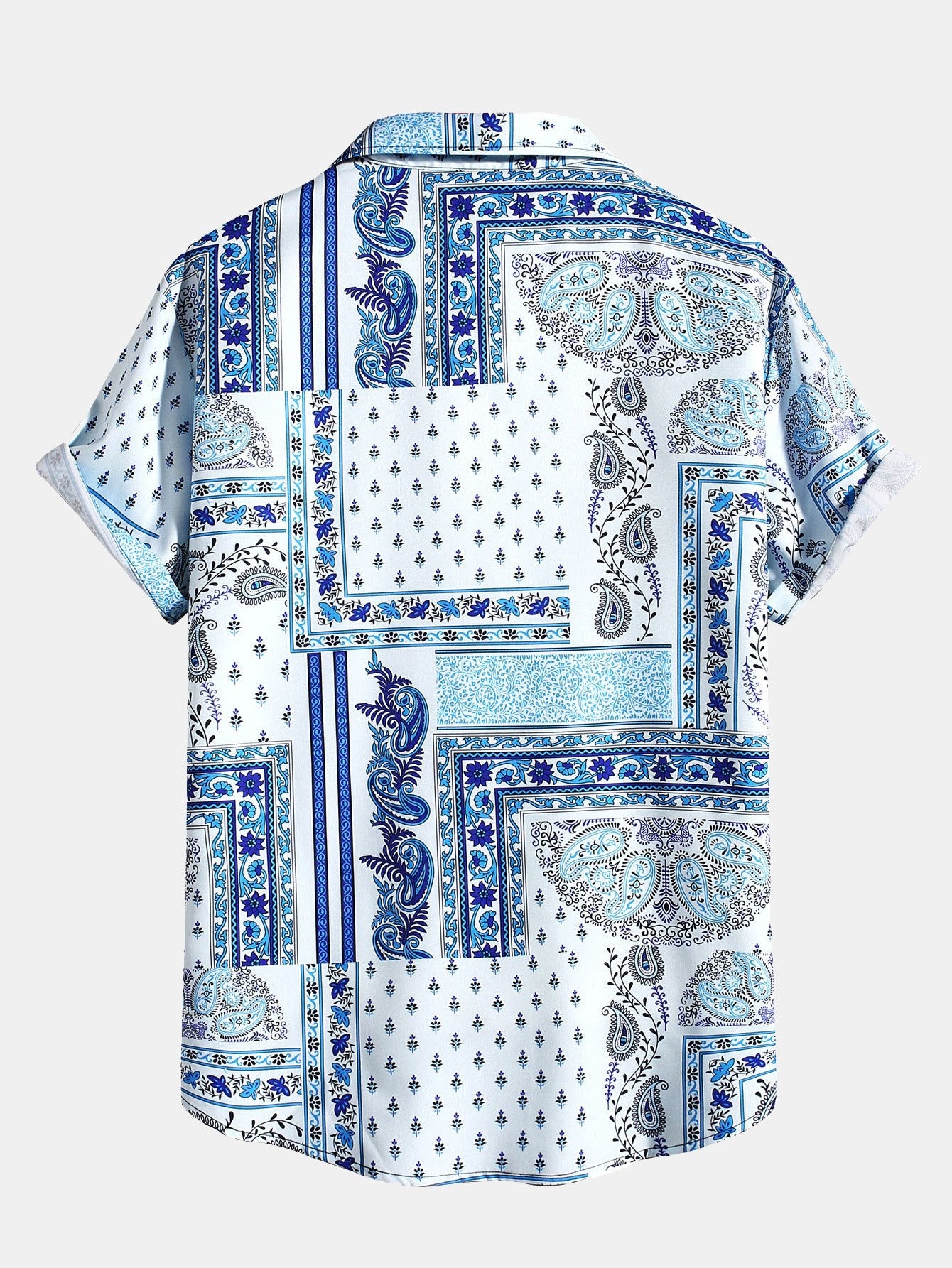 Paisley Scarf Print Button Up Shirt