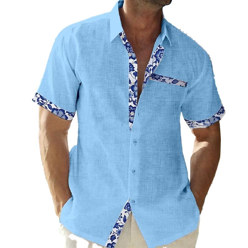 Men's Hawaii Beach Vacation Short Sleeve Cardigan Shirt 51943007X