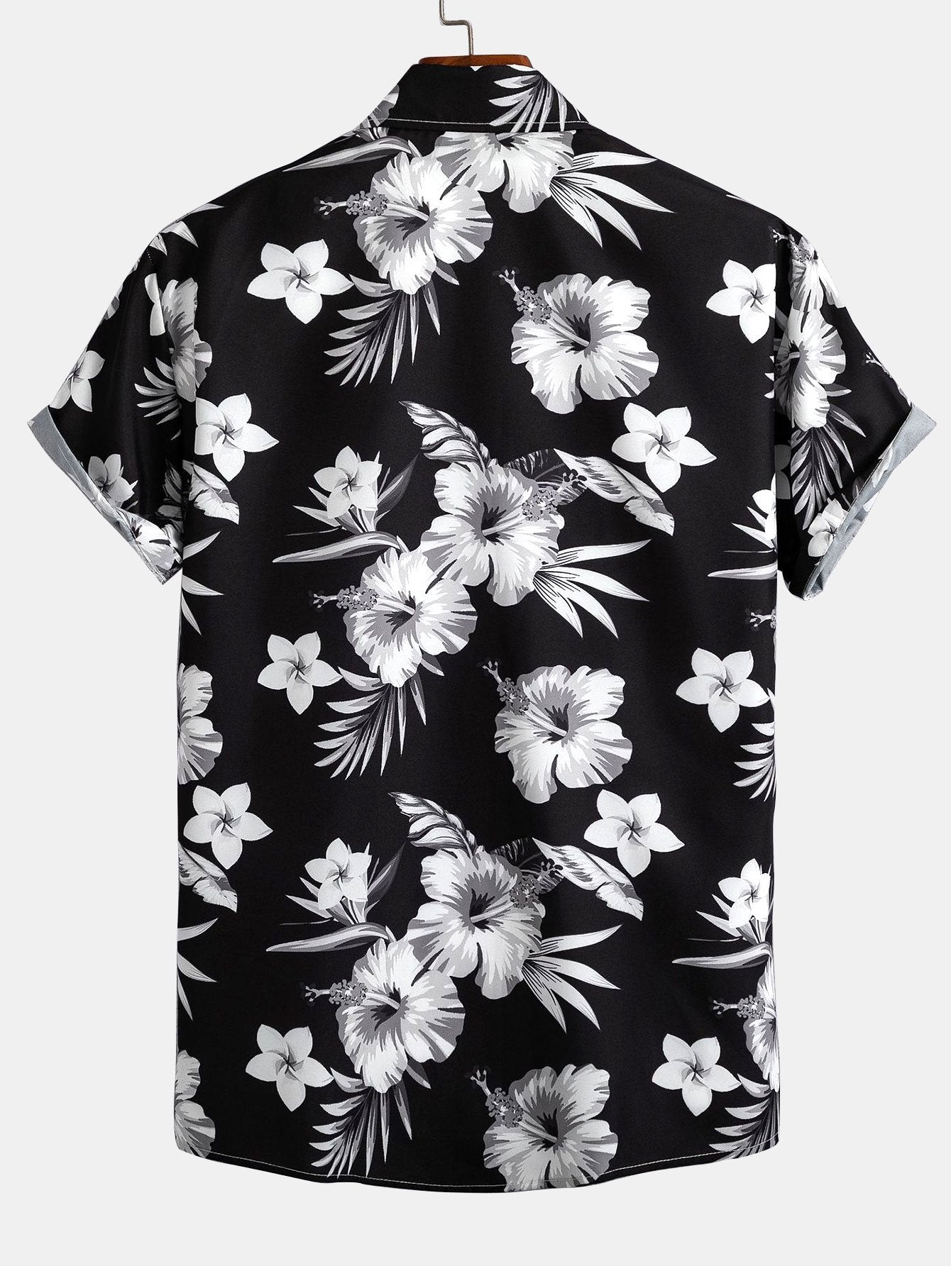 Tropical Floral Print Button Up Shirt