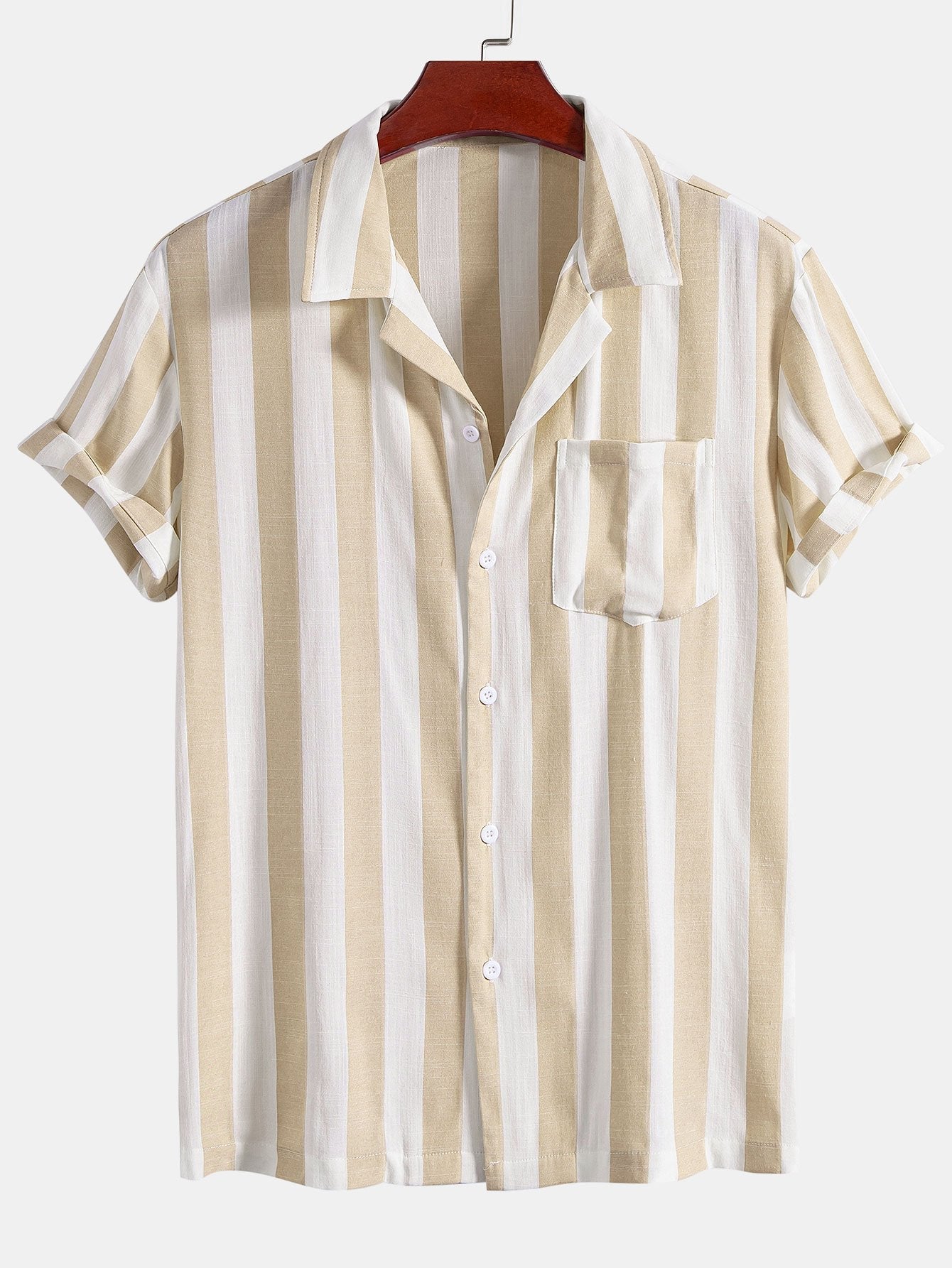 Striped Cuban Collar Shirt