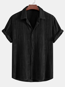 Wave Textured Button Up Shirt