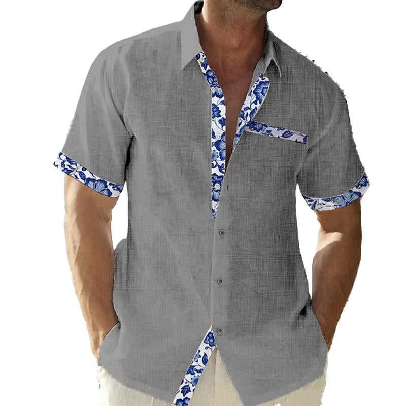 Men's Hawaii Beach Vacation Short Sleeve Cardigan Shirt 51943007X