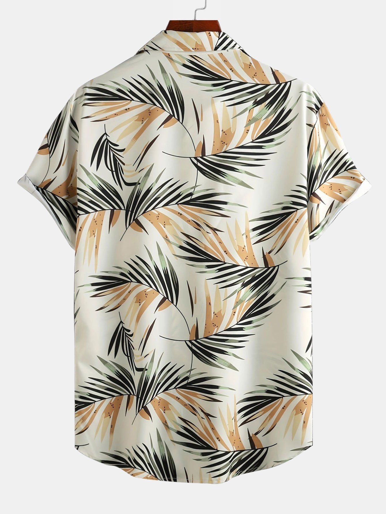 Leaf Print Button Up Shirt